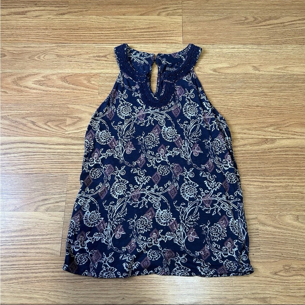Lucky Brand Tank Top Sleeveless Boho Lace Tank Sz S